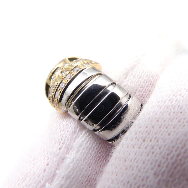 ブルガリ リング パレンテシ トゥボガス ダイヤモンド K18YGイエローゴールド/SSステンレススチール サイズM BVLGARI 指輪