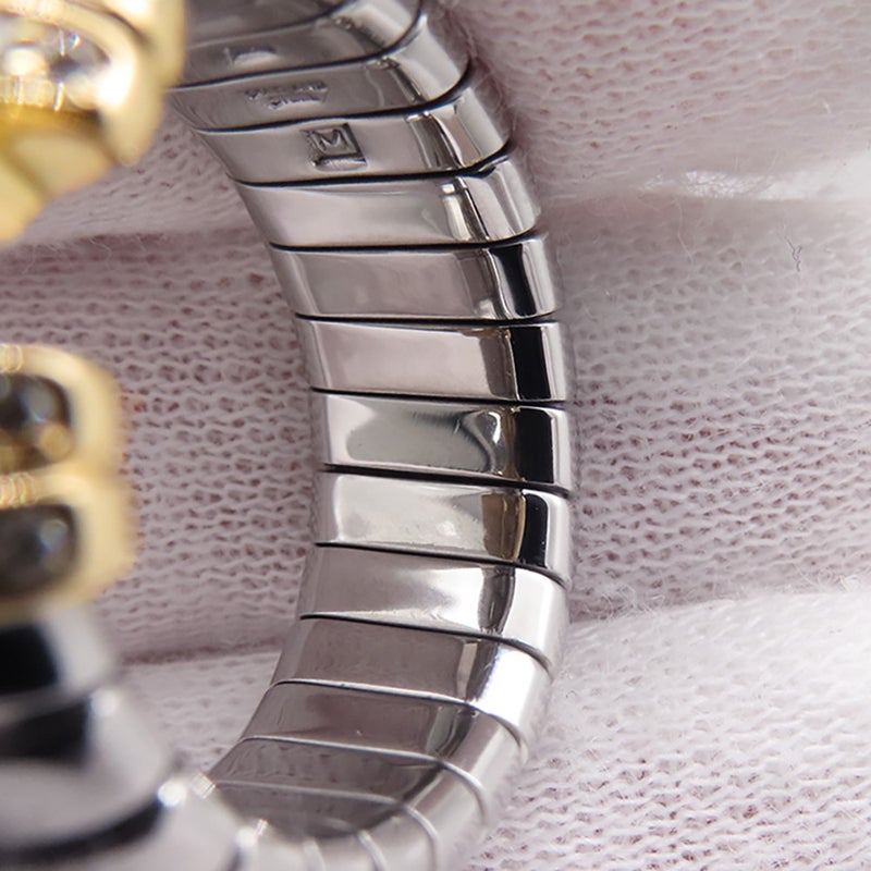 ブルガリ リング パレンテシ トゥボガス ダイヤモンド K18YGイエローゴールド/SSステンレススチール サイズM BVLGARI 指輪