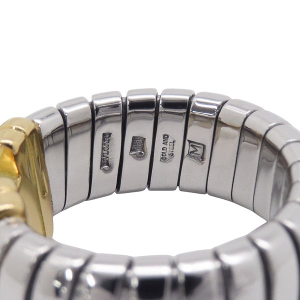 ブルガリ リング パレンテシ トゥボガス ダイヤモンド K18YGイエローゴールド/SSステンレススチール サイズM BVLGARI 指輪