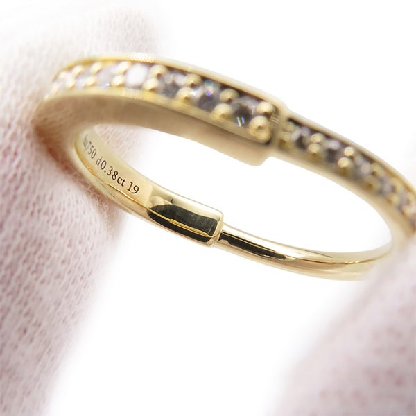 ティファニー リング ロック リング ダイヤモンド 計0.38ct K18YGイエローゴールド サイズ約13号 Tiffany&Co. 指輪