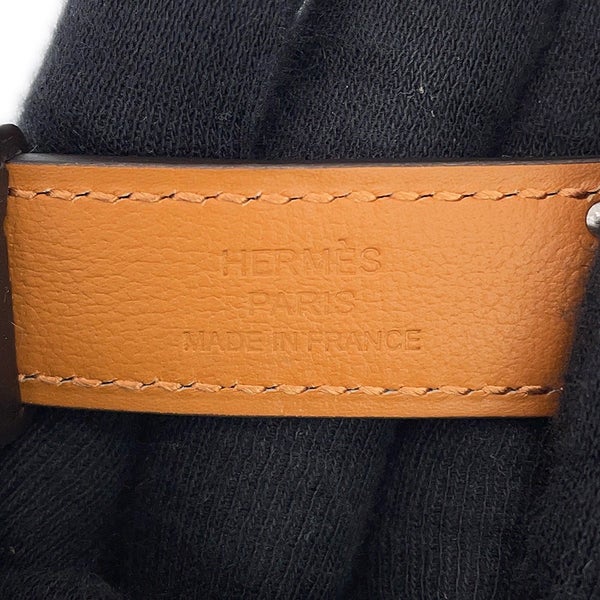 エルメス ケリーベルト 18 ブラック/シルバー金具 エプソン G刻印 HERMES 黒