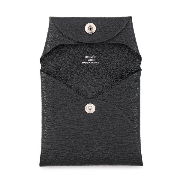 エルメス コインケース バスティア ブラック シェブルミゾル G刻印 HERMES 小銭入れ 黒