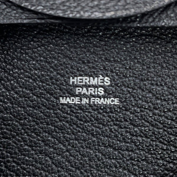 エルメス コインケース バスティア ブラック シェブルミゾル G刻印 HERMES 小銭入れ 黒