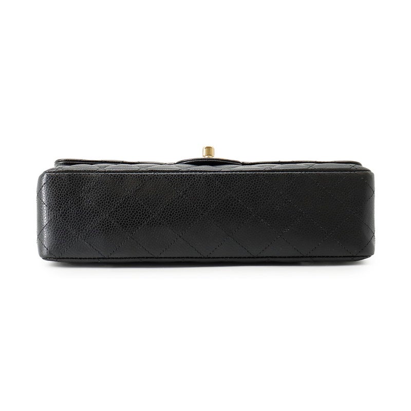 シャネル チェーンショルダーバッグ マトラッセ25 ココマーク キャビアスキン ダブルチェーン A01112 CHANEL
