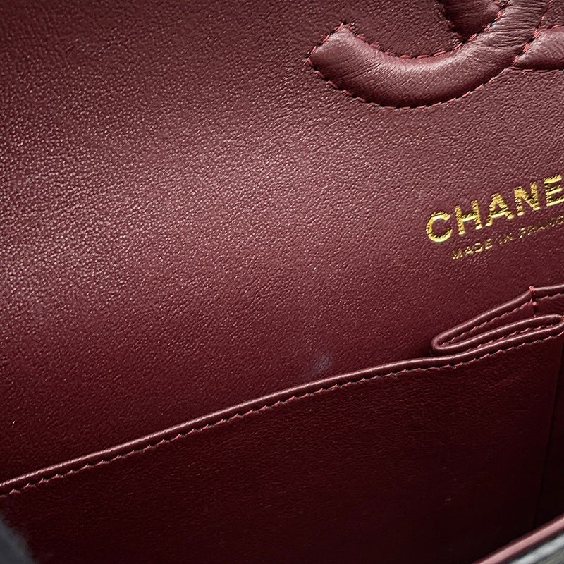 シャネル チェーンショルダーバッグ マトラッセ25 ココマーク キャビアスキン ダブルチェーン A01112 CHANEL