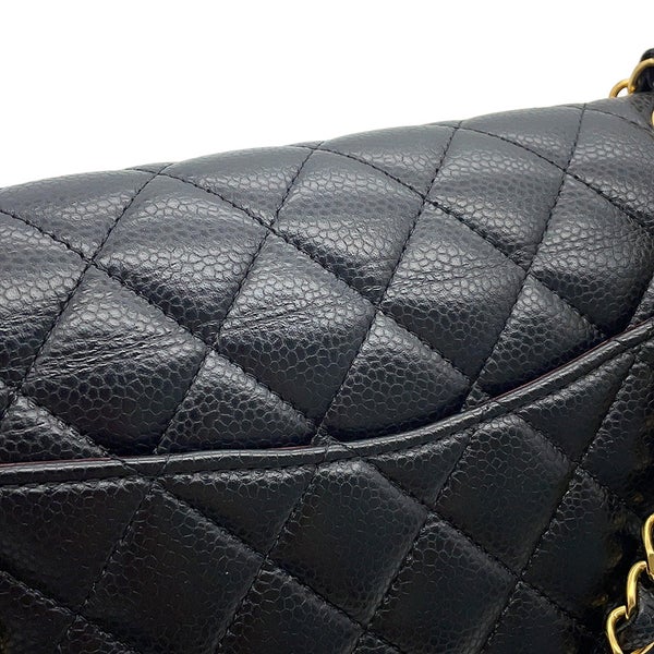 シャネル チェーンショルダーバッグ マトラッセ25 ココマーク キャビアスキン ダブルチェーン A01112 CHANEL