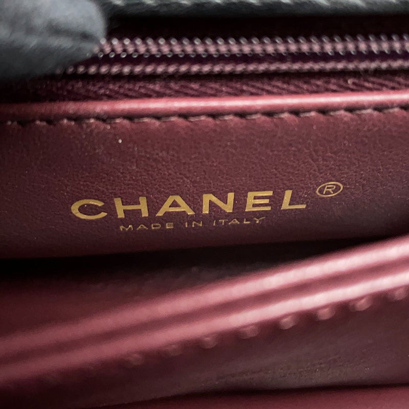 シャネル ハンドバッグ マトラッセ ココマーク ココハンドル ラムスキン A92990 CHANEL 2wayショルダーバッグ 黒