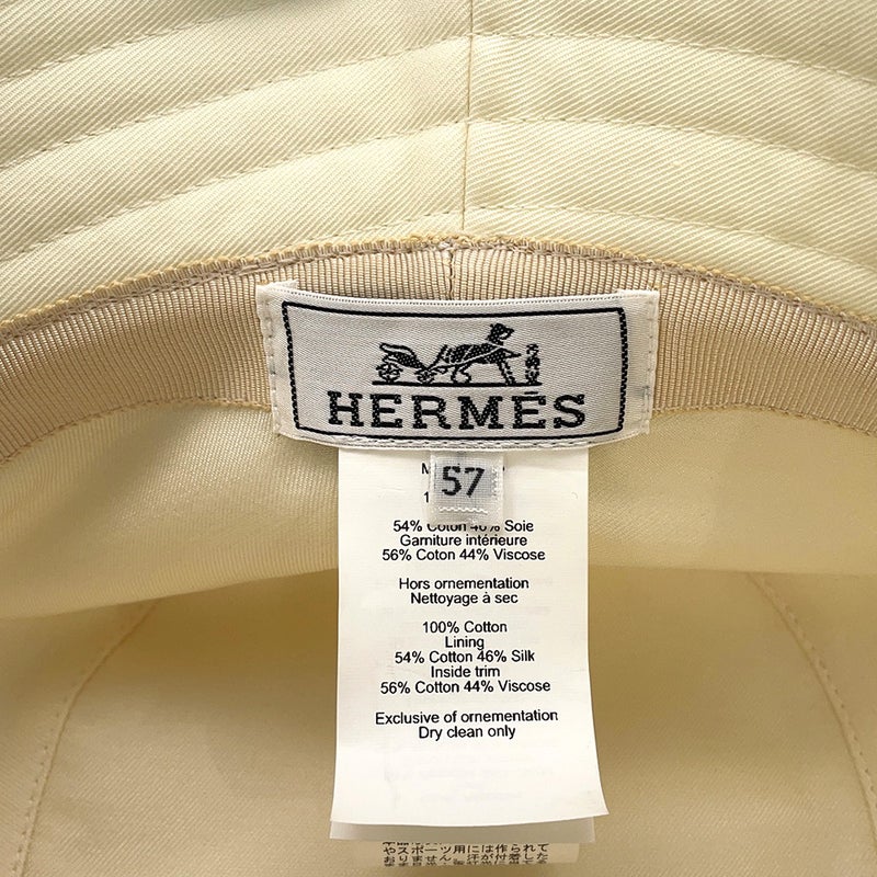 エルメス ハット ハーパー・Hエレクトリック 刺繍 コットン サイズ57 HERMES 帽子 バケットハット