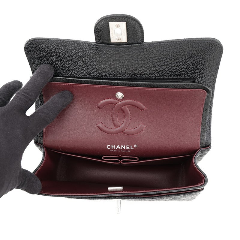 シャネル チェーンショルダーバッグ クラシック マトラッセ23 ココマーク キャビアスキン A01113 CHANEL 黒
