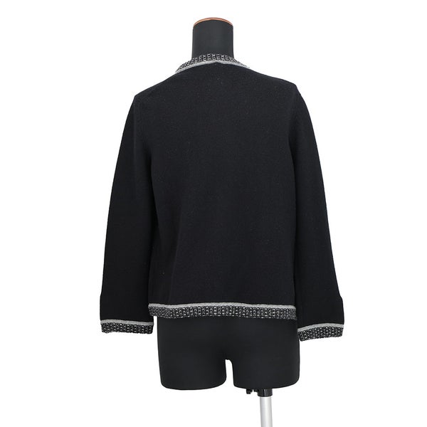 シャネル カーディガン ココマーク カシミヤ レディースサイズ40 CHANEL 黒