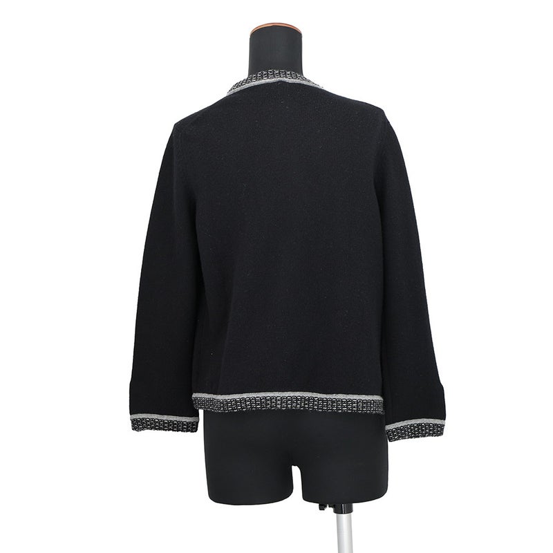 シャネル カーディガン ココマーク カシミヤ レディースサイズ40 CHANEL 黒