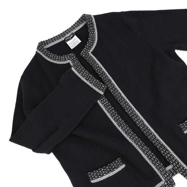 シャネル カーディガン ココマーク カシミヤ レディースサイズ40 CHANEL 黒