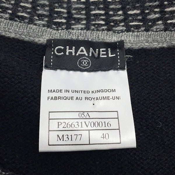 シャネル カーディガン ココマーク カシミヤ レディースサイズ40 CHANEL 黒
