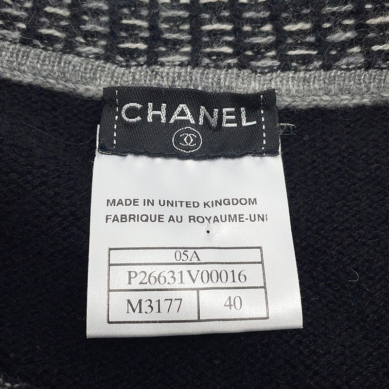 シャネル カーディガン ココマーク カシミヤ レディースサイズ40 CHANEL 黒
