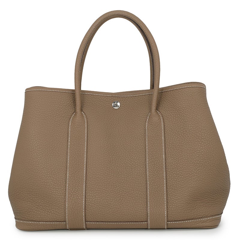 エルメス トートバッグ ガーデンパーティPM エトゥープ/シルバー金具 ネゴンダ Y刻印 HERMES Garden Party