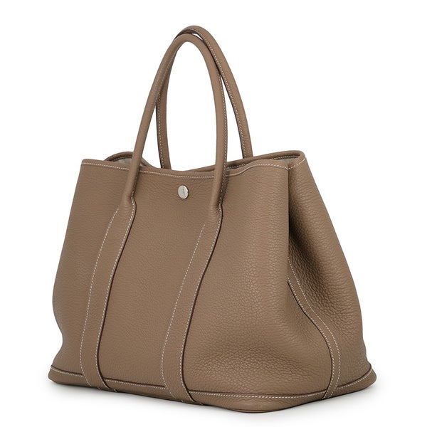 エルメス トートバッグ ガーデンパーティPM エトゥープ/シルバー金具 ネゴンダ Y刻印 HERMES Garden Party