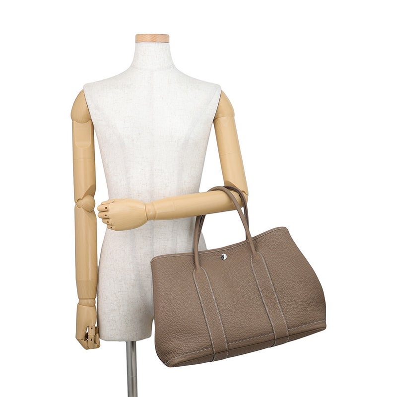 エルメス トートバッグ ガーデンパーティPM エトゥープ/シルバー金具 ネゴンダ Y刻印 HERMES Garden Party