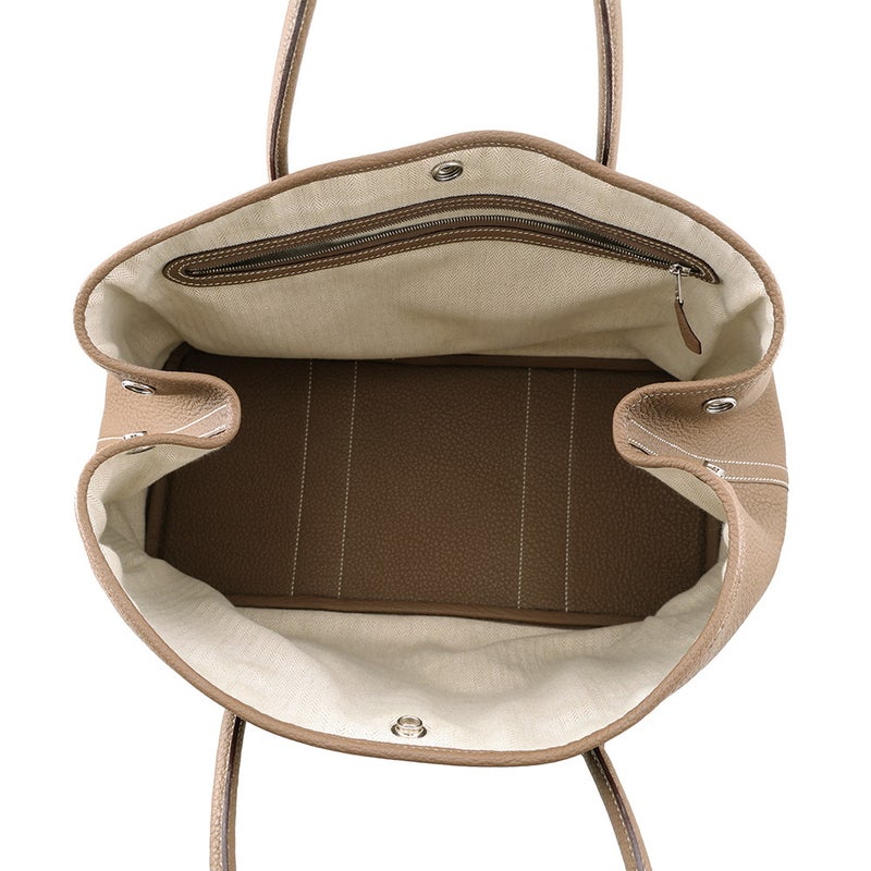 エルメス トートバッグ ガーデンパーティPM エトゥープ/シルバー金具 ネゴンダ Y刻印 HERMES Garden Party