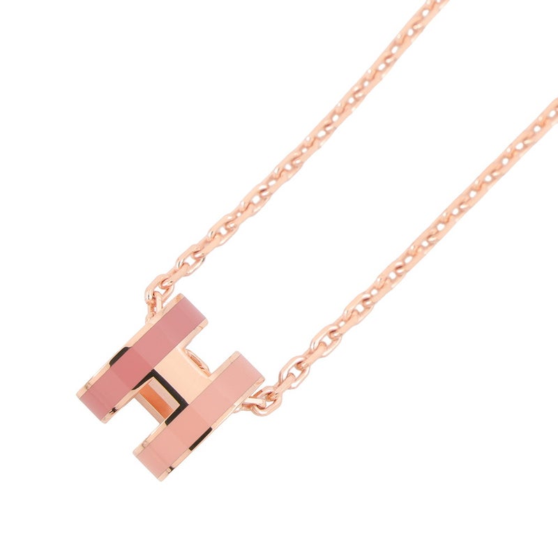 エルメス ネックレス ミニ・ポップアッシュ ロカバール ビューティー/ピンクゴールド金具 HERMES アクセサリー