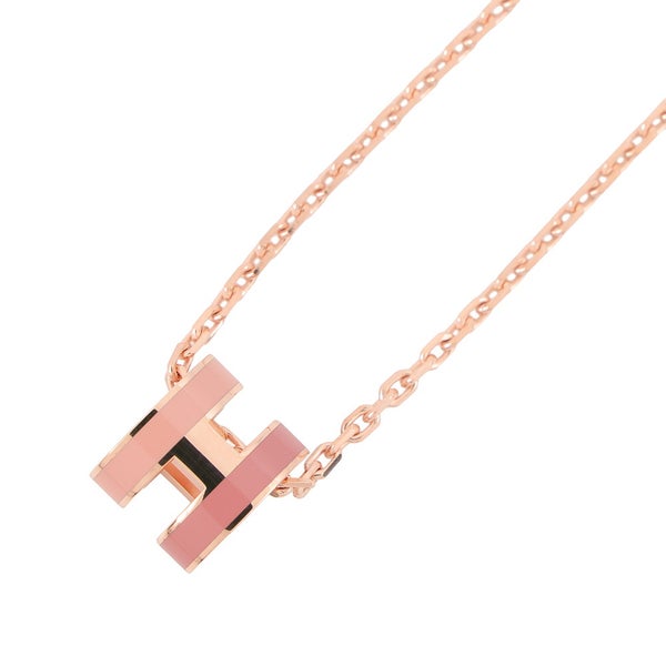 エルメス ネックレス ミニ・ポップアッシュ ロカバール ビューティー/ピンクゴールド金具 HERMES アクセサリー