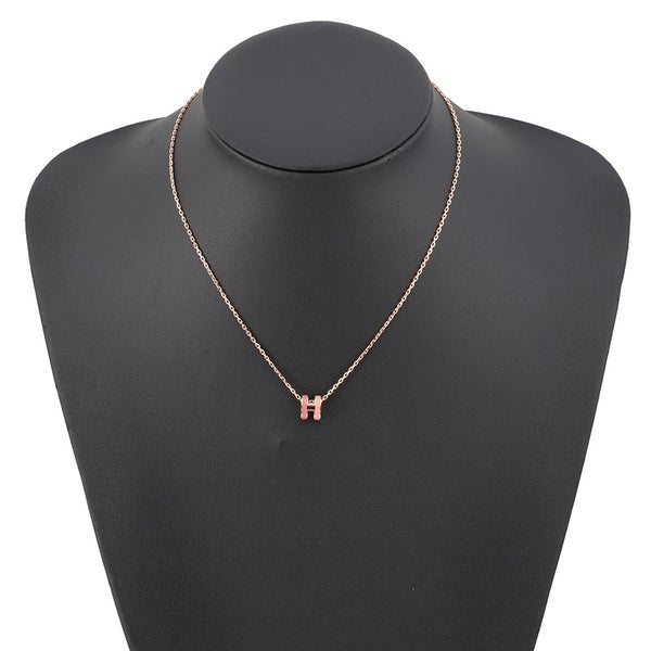 エルメス ネックレス ミニ・ポップアッシュ ロカバール ビューティー/ピンクゴールド金具 HERMES アクセサリー