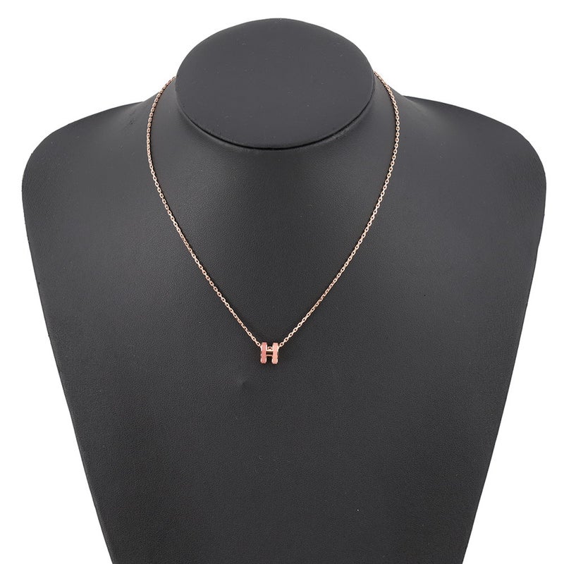 エルメス ネックレス ミニ・ポップアッシュ ロカバール ビューティー/ピンクゴールド金具 HERMES アクセサリー
