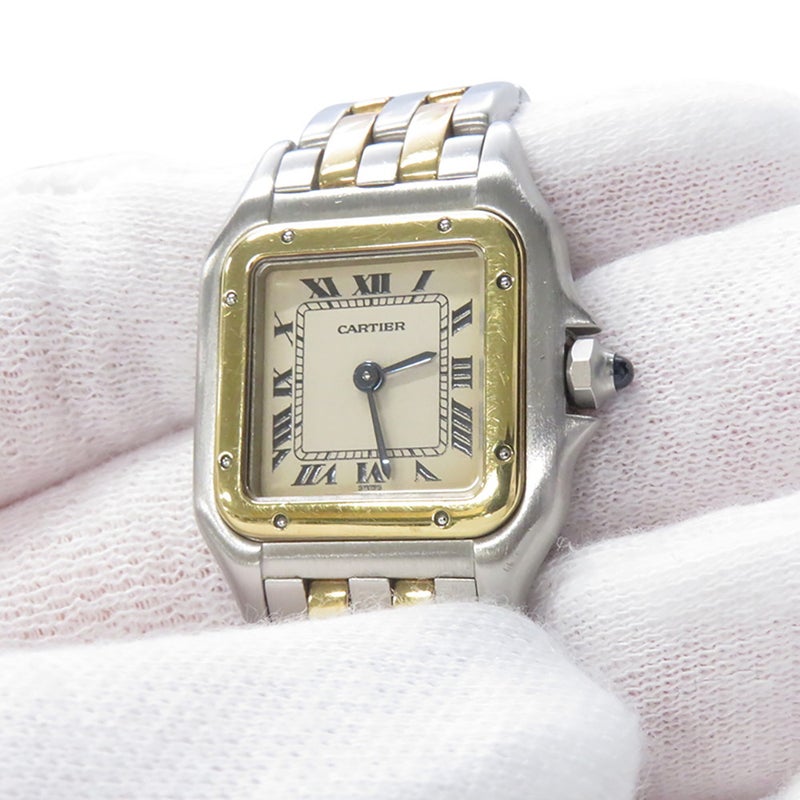 カルティエ パンテール 2ロウ SM 84083242 Cartier 腕時計 アイボリー文字盤 クォーツ ヴィンテージ