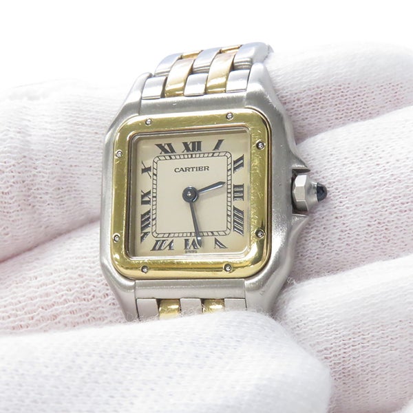 カルティエ パンテール 2ロウ SM 84083242 Cartier 腕時計 アイボリー文字盤 クォーツ ヴィンテージ