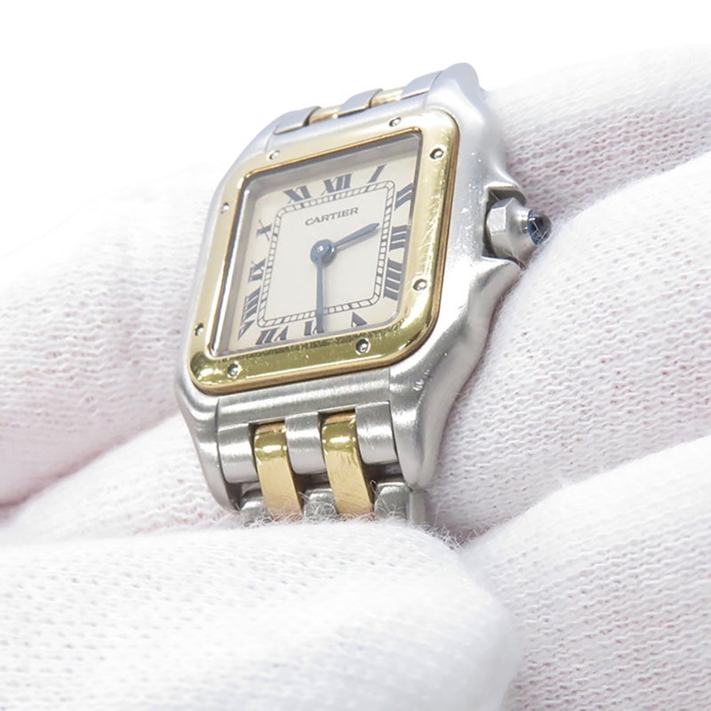 カルティエ パンテール 2ロウ SM 84083242 Cartier 腕時計 アイボリー文字盤 クォーツ ヴィンテージ