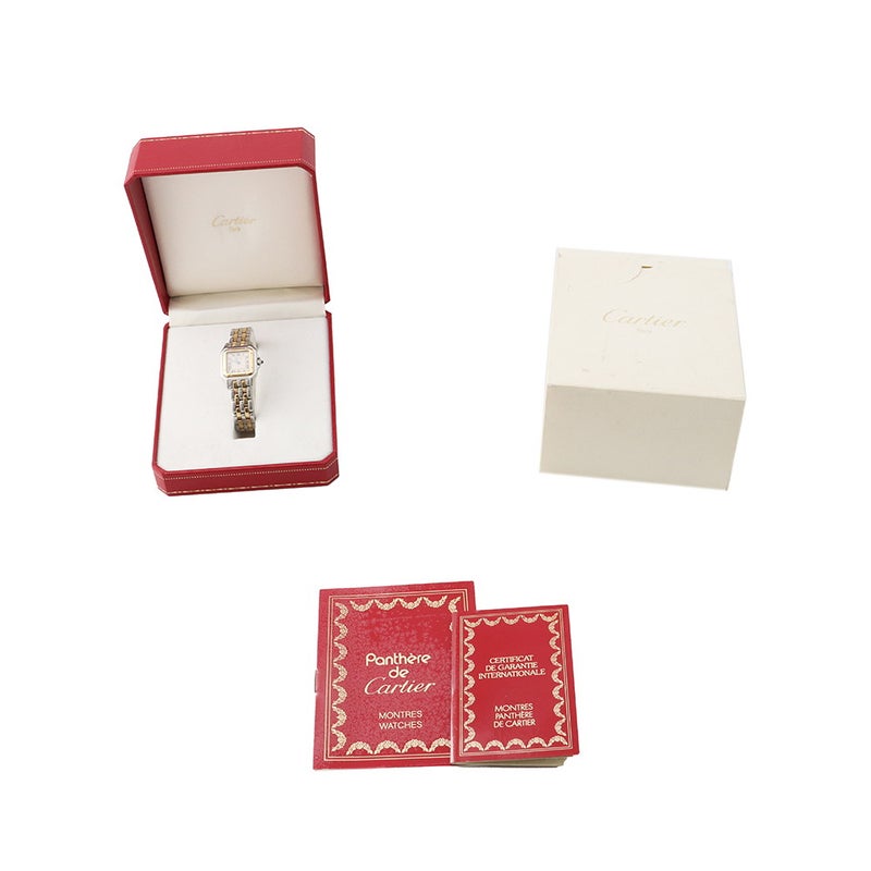 カルティエ パンテール 2ロウ SM 84083242 Cartier 腕時計 アイボリー文字盤 クォーツ ヴィンテージ