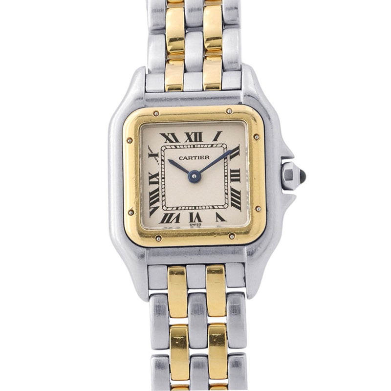 カルティエ パンテール 2ロウ SM W25029B6 Cartier 腕時計 アイボリー文字盤 クォーツ ヴィンテージ