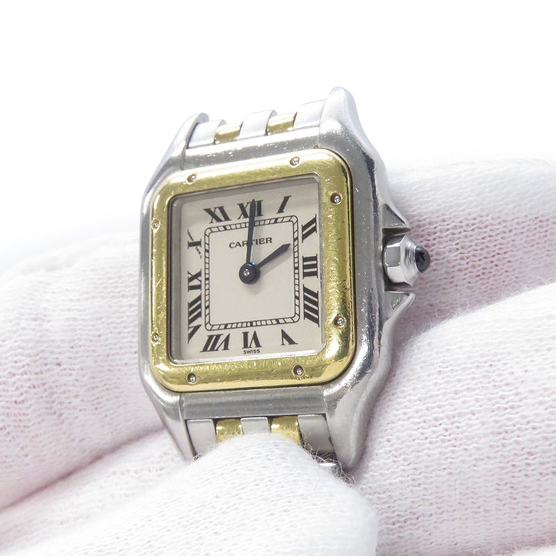カルティエ パンテール 2ロウ SM W25029B6 Cartier 腕時計 アイボリー文字盤 クォーツ ヴィンテージ