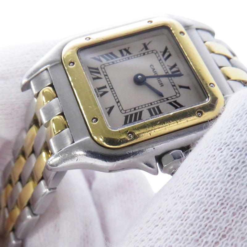 カルティエ パンテール 2ロウ SM W25029B6 Cartier 腕時計 アイボリー文字盤 クォーツ ヴィンテージ