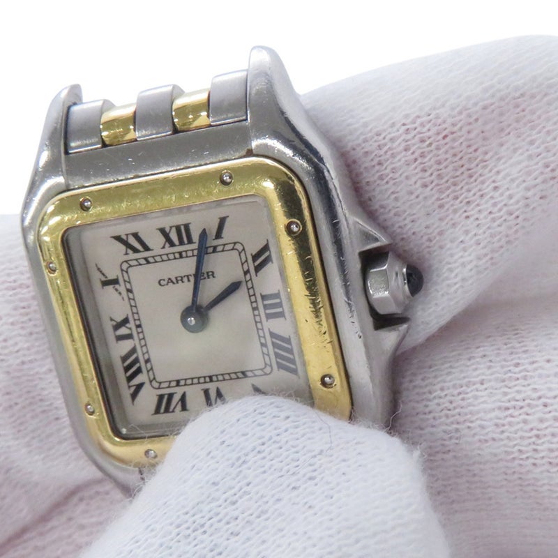 カルティエ パンテール 2ロウ SM W25029B6 Cartier 腕時計 アイボリー文字盤 クォーツ ヴィンテージ