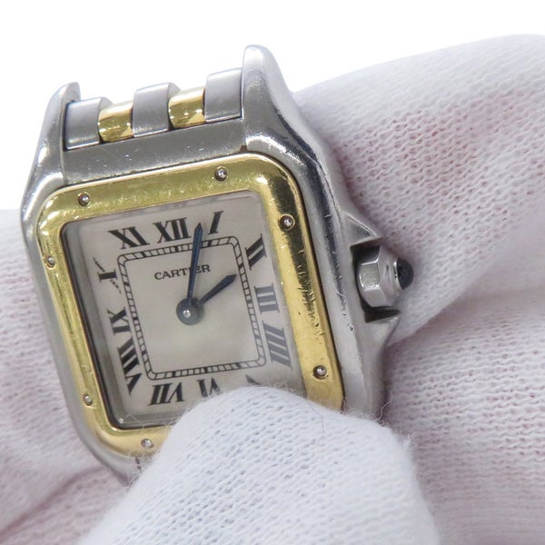 カルティエ パンテール 2ロウ SM W25029B6 Cartier 腕時計 アイボリー文字盤 クォーツ ヴィンテージ