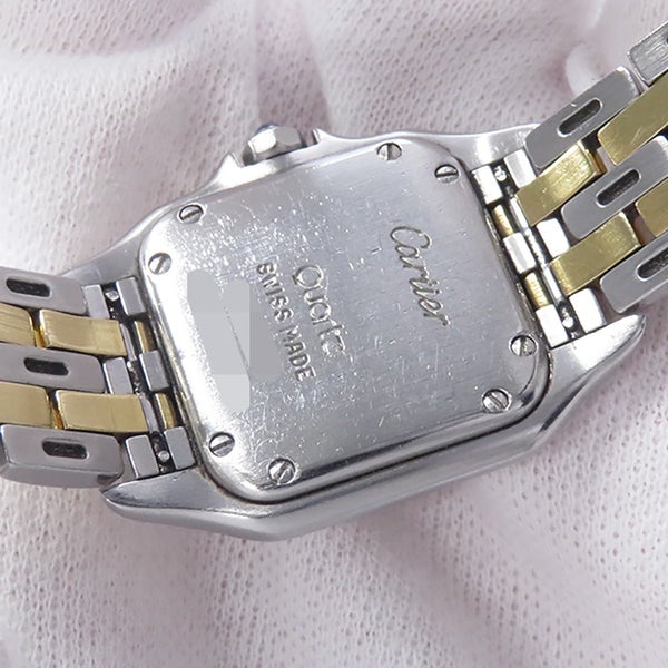カルティエ パンテール 2ロウ SM W25029B6 Cartier 腕時計 アイボリー文字盤 クォーツ ヴィンテージ