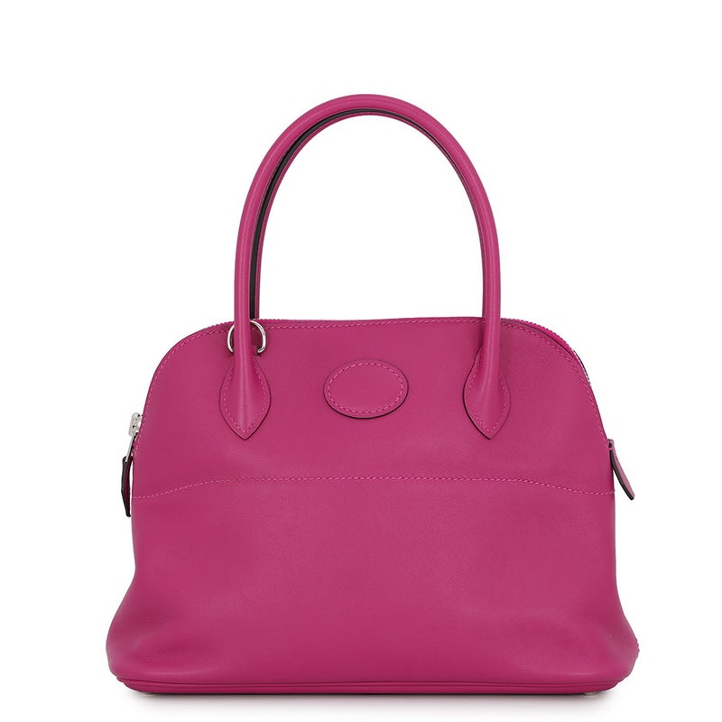エルメス ハンドバッグ ボリード27 ローズパープル/シルバー金具 スイフト C刻印 HERMES Bolide 2wayショルダーバッグ