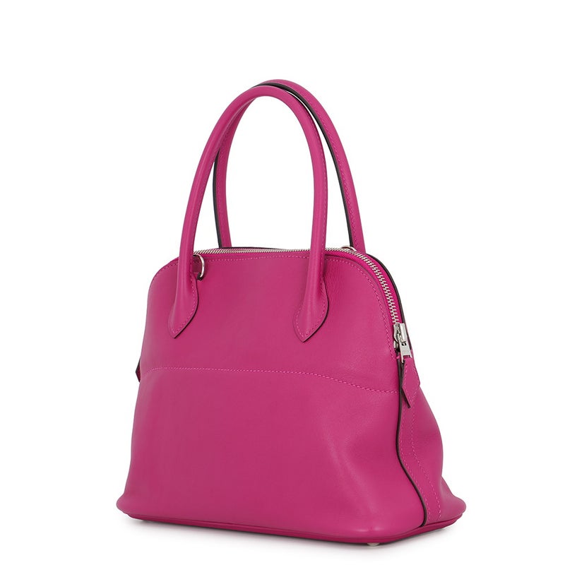 エルメス ハンドバッグ ボリード27 ローズパープル/シルバー金具 スイフト C刻印 HERMES Bolide 2wayショルダーバッグ