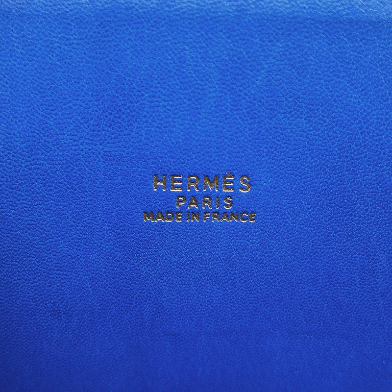 エルメス ハンドバッグ ボリード35 ブルー/ゴールド金具 アルデンヌ 〇Y刻印 HERMES Bolide 2wayショルダーバッグ