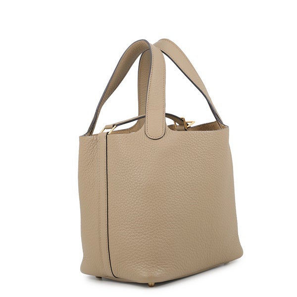 エルメス ハンドバッグ ピコタンロックPM ベージュマルファ/ゴールド金具 トリヨンクレマンス W刻印