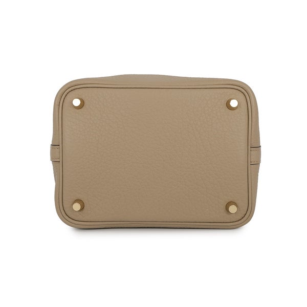 エルメス ハンドバッグ ピコタンロックPM ベージュマルファ/ゴールド金具 トリヨンクレマンス W刻印