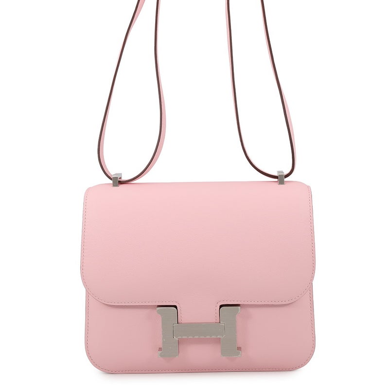 エルメス ショルダーバッグ ミニ コンスタンス3 ローズサクラ/マットシルバー金具 スイフト K刻印 HERMES Constance