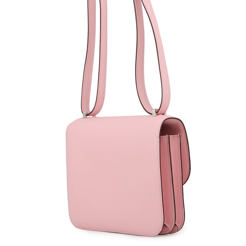 エルメス ショルダーバッグ ミニ コンスタンス3 ローズサクラ/マットシルバー金具 スイフト K刻印 HERMES Constance