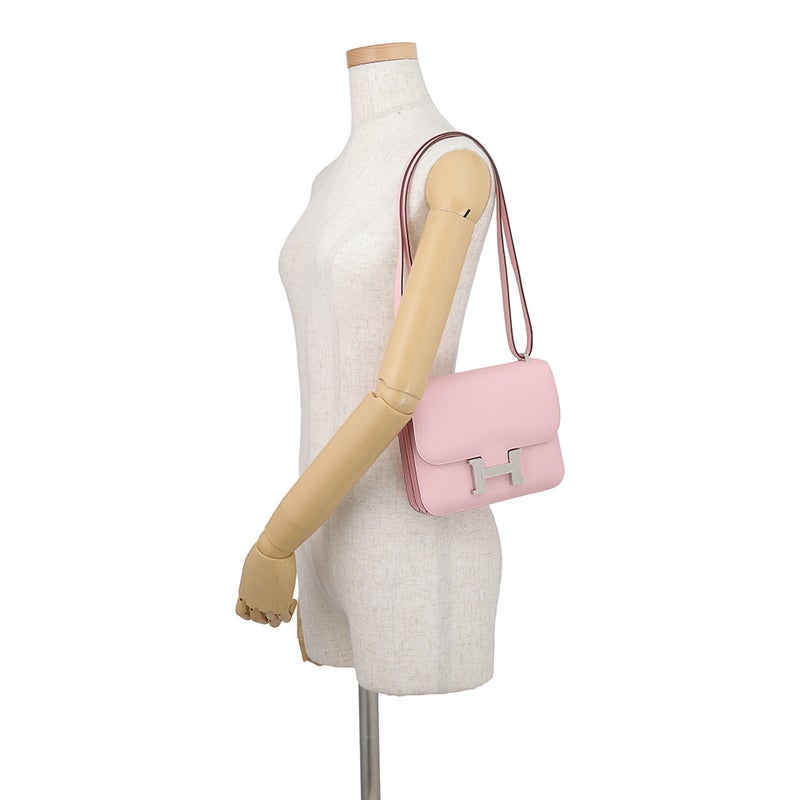 エルメス ショルダーバッグ ミニ コンスタンス3 ローズサクラ/マットシルバー金具 スイフト K刻印 HERMES Constance
