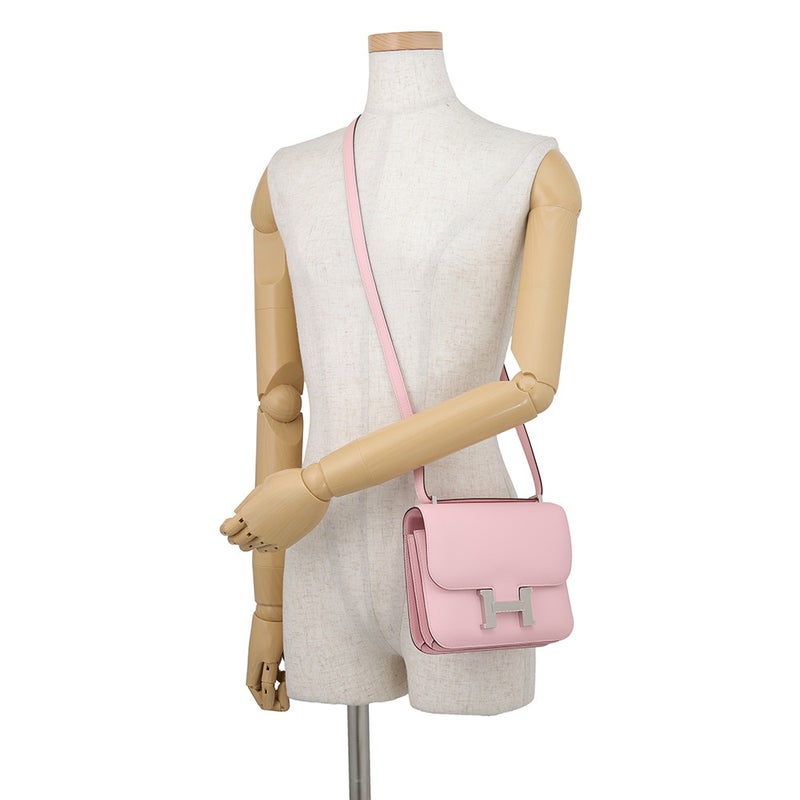 エルメス ショルダーバッグ ミニ コンスタンス3 ローズサクラ/マットシルバー金具 スイフト K刻印 HERMES Constance