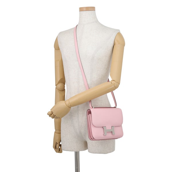 エルメス ショルダーバッグ ミニ コンスタンス3 ローズサクラ/マットシルバー金具 スイフト K刻印 HERMES Constance