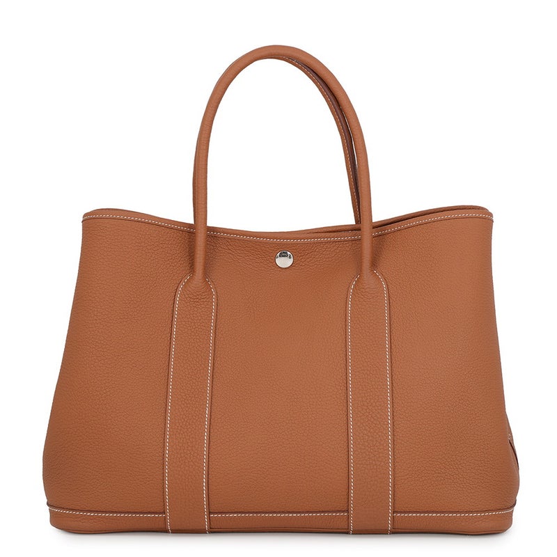 エルメス トートバッグ ガーデンパーティPM ゴールド/シルバー金具 ネゴンダ W刻印 HERMES Garden Party