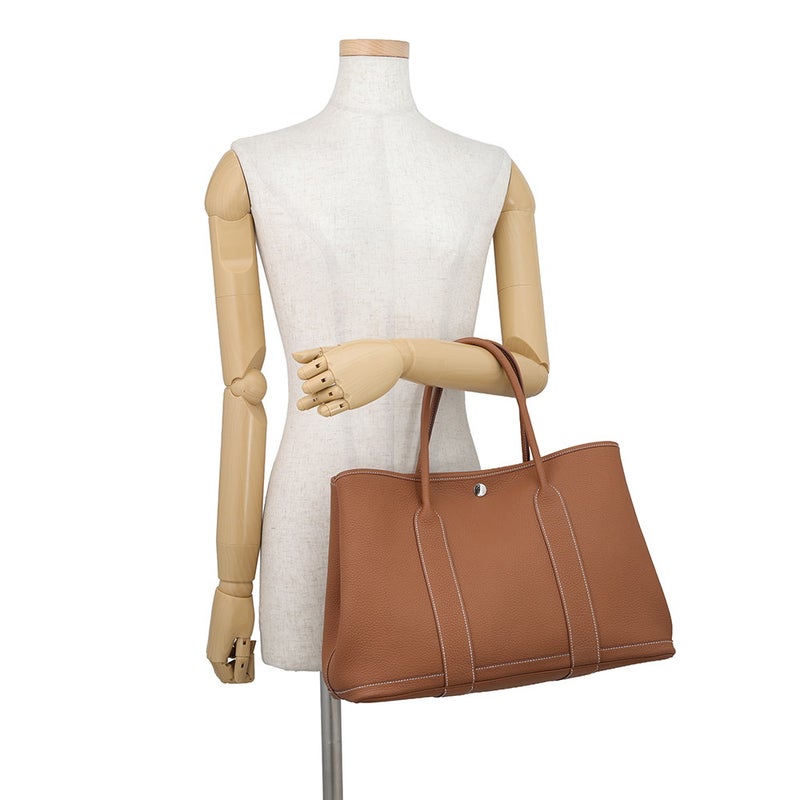 エルメス トートバッグ ガーデンパーティPM ゴールド/シルバー金具 ネゴンダ W刻印 HERMES Garden Party