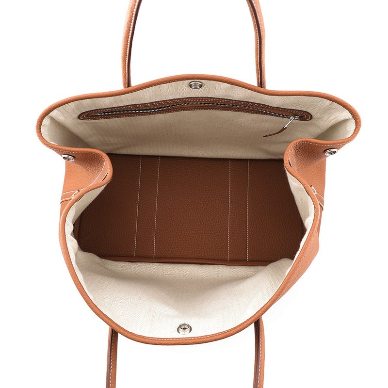 エルメス トートバッグ ガーデンパーティPM ゴールド/シルバー金具 ネゴンダ W刻印 HERMES Garden Party
