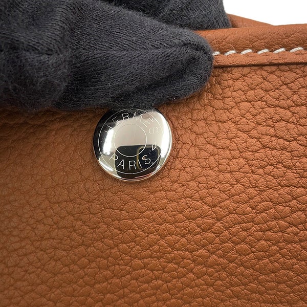 エルメス トートバッグ ガーデンパーティPM ゴールド/シルバー金具 ネゴンダ W刻印 HERMES Garden Party